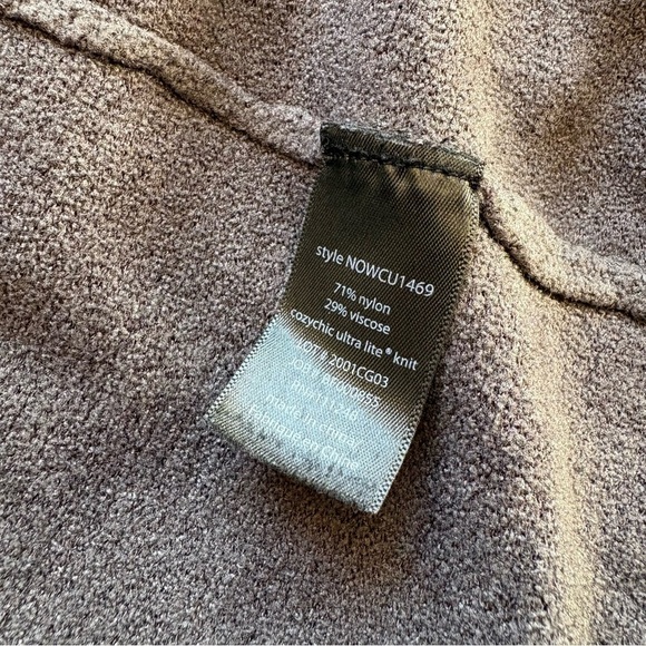 Barefoot Dreams CozyChic Ultra Lite Tie Waist Cardigan Gray Brown Size M - Picture 5 of 8